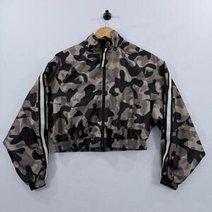 Blanc Noir Sport Camo Cropped Windbreaker Jacket XS